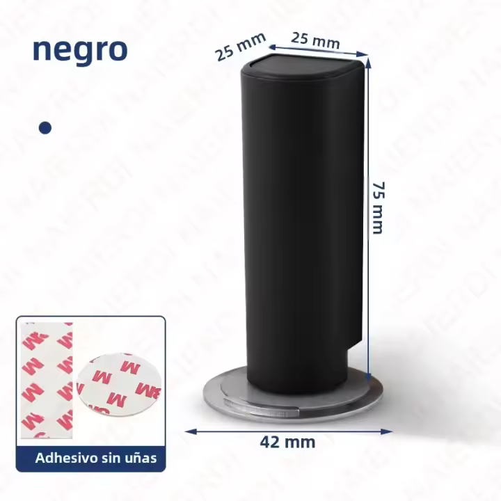 NAIERDI Portabrisas Magnéticas De Acero Inoxidable Resistentes Y Fuertes En Negro Sin Necesidad De Clavos Soporte Para Puertas Herramienta De Hogar - 1