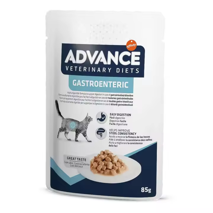 Advance Veterinary Diets Feline Gastroenteric Wet, 85gr, Bocados en Salsa para Gatos con Problemas Digestivos. - 1