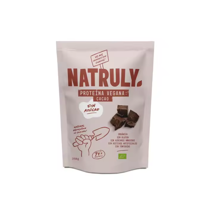 Proteina Vegana 70% Chocolate Bio 350g Natruly - 1
