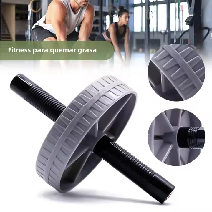 Rodillo De Ejercicio Para El Abdomen Equipo De Gimnasio Para El Hogar Entrenador De Músculos Abdominales Rueda De Ejercicio De Resistencia PP Tamaño 235x150mm - 1