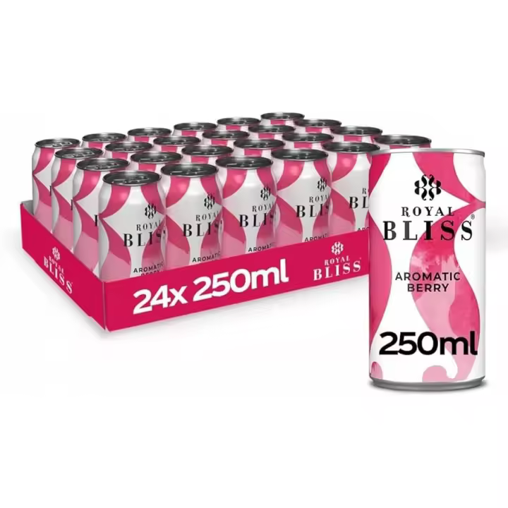 ROYAL BLISS berry aromatic -  Caja 24 latas 250ml - Tónica premium lata - 1