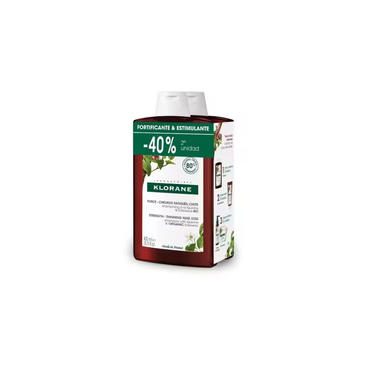 Klorane Champú Quinina  & Edelweys 400+400ml - 1
