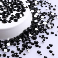 1440Pcs Cristales De Vidrio AB Para Arte De Uñas DIY Tamaños Mixtos Adhesivo Negro Rhinestones Redondos Para Decoración De Uñas - details 4