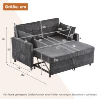 [Sofá Cama con función de Cama] sofá Doble, sofá Cama Doble, respaldo ajustable, Vestido de chenilla, espuma de Alta densidad, sofá de salón, sofá con función de Cama - details 6