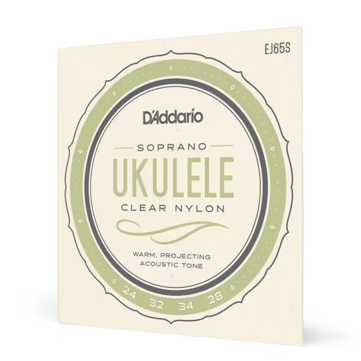 D'Addario EJ65S Pro-Arté Custom Extruded Nylon Ukulele Strings, Soprano. Code. EJ65S - 1