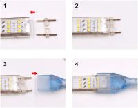 2M 220V Tira LED SMD 2835 Blanco Frio Super Brilliant (276 LED/m) Luz de Cuerda LED Flexible IP67 Impermeable para Escalera Cocina Decoración interior - details 9