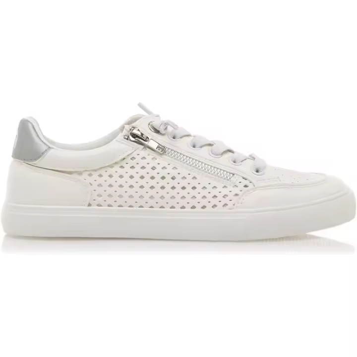 Mustang - Zapatillas para Mujer - Blanco - Aria con Perforaciones y Cremallera - 1