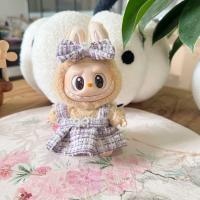 Muñeca De Peluche Miniatura Labubu I Y II 17cm Ropa De Muñeca Coreana Kpop Exo Accesorios DIY Vestido Rosa Regalo Estilo Nuevo - details 32