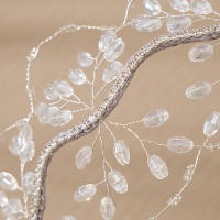 Diadema De Cristal Hecha a Mano Para Mujer Accesorio De Cabello Perla Tiaras De Boda Y Cumpleaños Joyería De Pelo Para Fiesta Involucración - details 3