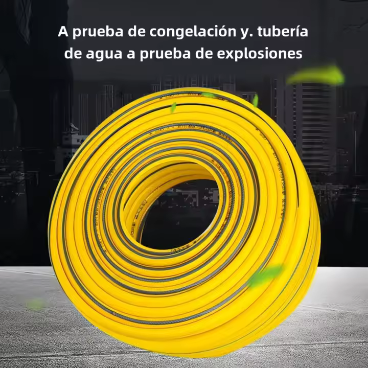 Bomba De Agua Para Jardín PVC De Alta Presión 1/2" Manguera Flexible Para Lavado De Coche Y Riego Con Rostrer Y Conectores De Latón - 1
