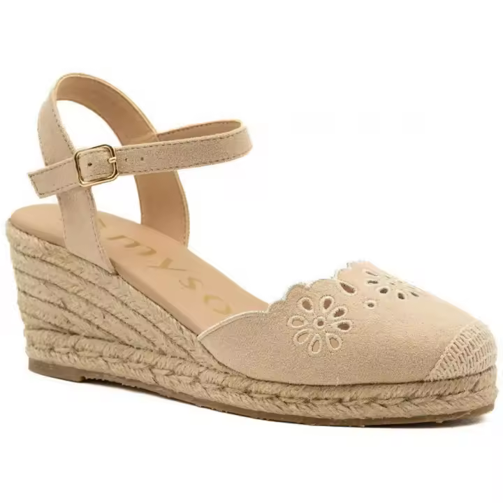 Alpargatas de mujer MY SOFT 24M112 VALENCIANA CORREITA 5 CUERDAS PLATINO - 1