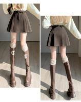 Falda Mini Plisada De Lana Para Mujer Estilo Callejero Invierno Prepa Escuela Kawaii Saias A-Line Corta Con Shorts - details 11