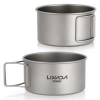 Bol De Titanio Lixada Con Manijas Plegables Contenedor De Alimentos Para Camping Y Senderismo Al Aire Libre Material De Titanio Capacidad 0.4L - details 9