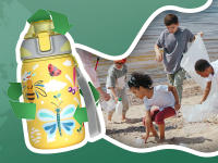 Botella Térmica Para Niños FEIJIAN 400ML Mantén El Agua Fría Portátil Viaje Escuela Botella De Agua Ecológica Libre BPA - details 3