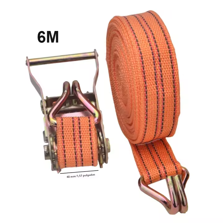 Cinta De Tensión Ratchet 40mm Para Cuerda De Atado De Camión 3/6/8/10 Metros Fijador De Cuerda Gruesa Para Aplicaciones Domésticas Y Profesionales - 1