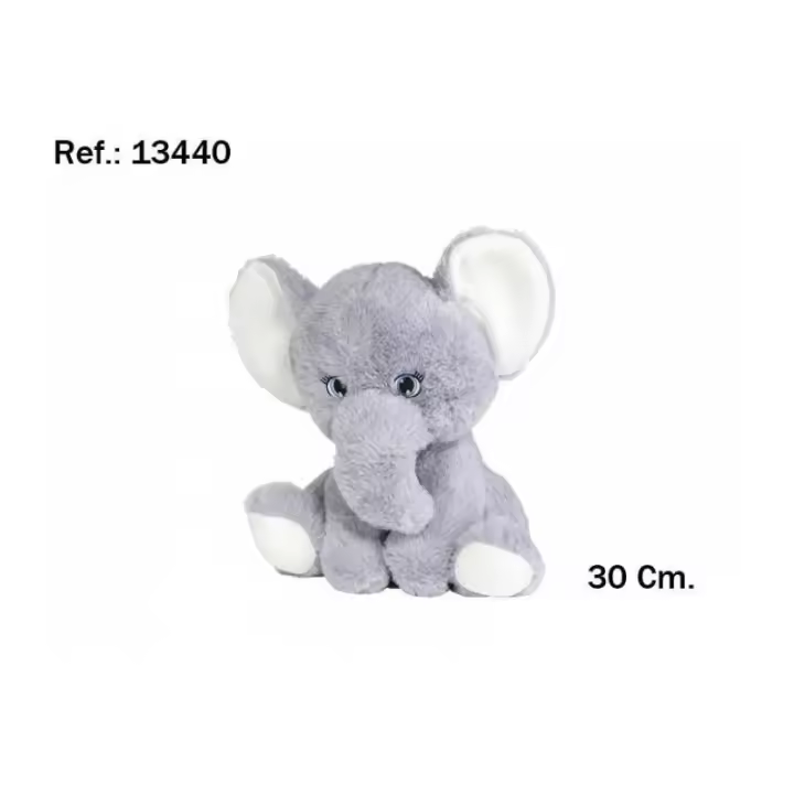 PELUCHE ELEFANTE SENTADO 30 CM DE ARTESANIA BEATRIZ - 1