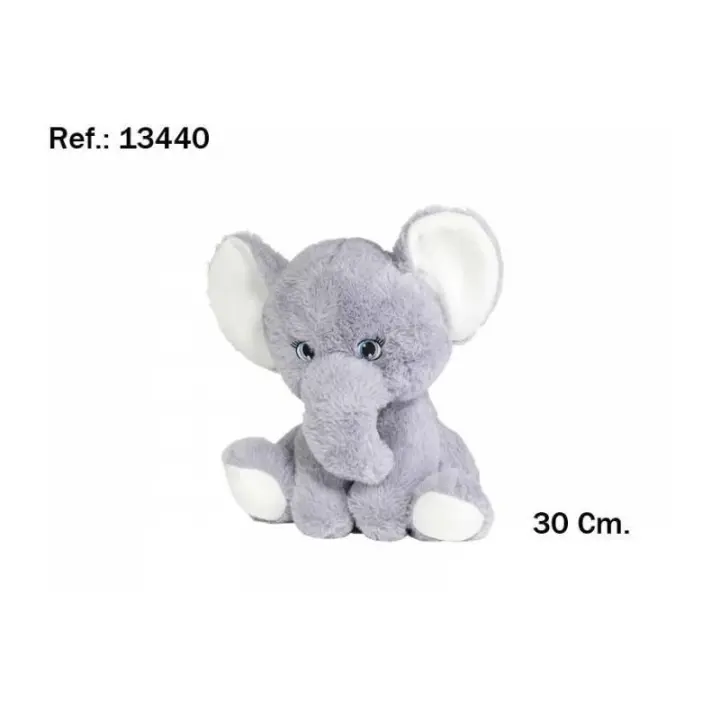 PELUCHE ELEFANTE SENTADO 30 CM DE ARTESANIA BEATRIZ - 1