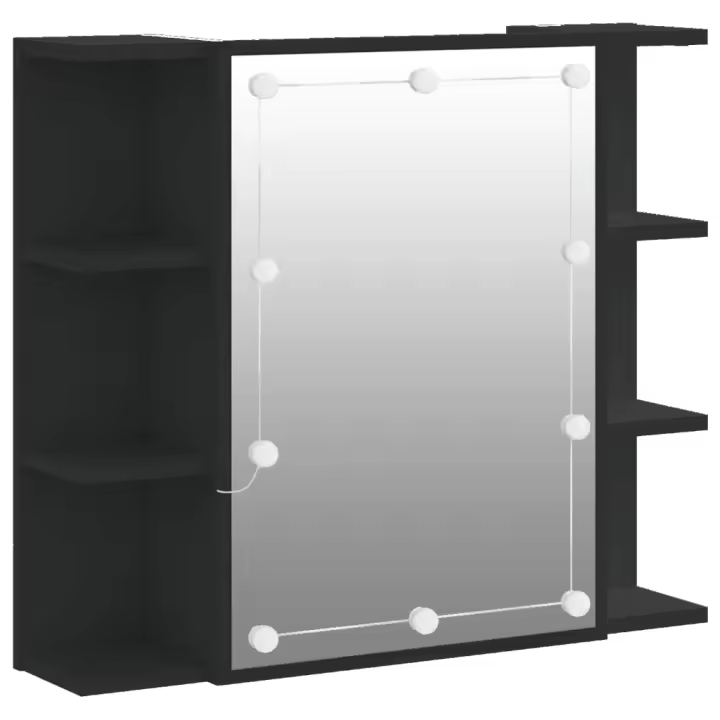 Mueble with Espejo y Negro LED 70x16,5x60cm - 1