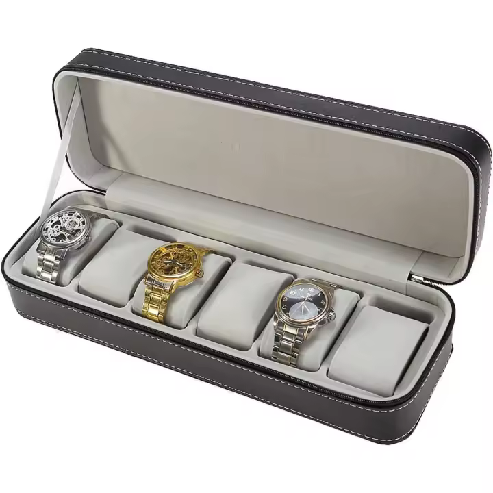 Caja de Reloj, estuches de viaje para Relojes para helbres, estuche de exhibición de Relojes, Organizador de Caja de Reloj para helbres, Caja de Reloj de viaje portátil - 1