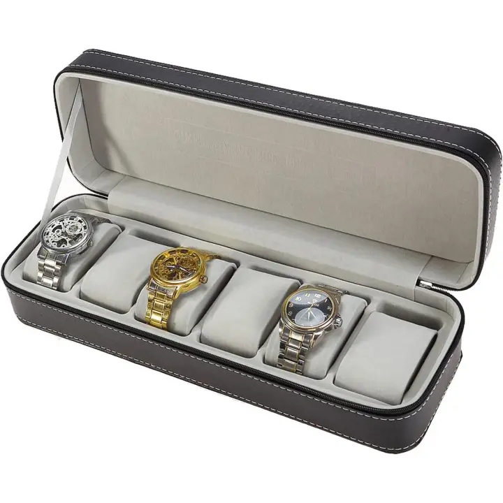Caja de Reloj, estuches de viaje para Relojes para helbres, estuche de exhibición de Relojes, Organizador de Caja de Reloj para helbres, Caja de Reloj de viaje portátil - 1