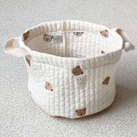 Bolsa De Pañales De Algodón Con Bordado De Oso Lindo Organizador Para Bebé Recién Nacido Bolsa Para Ropa Juguetes Y Lavandería - details 5