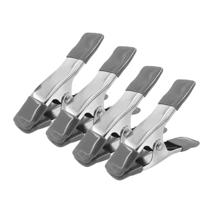 4pcs Pinzas De Trabajo DIY Grandes Portátiles Para El Hogar Y Camping De 4 Pulgadas Con Abertura Máxima De Mandíbula De Alta Resistencia Universal De Acero - 1