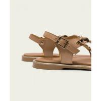 Sandalias planas de Mujer PORRONET 3112-010 ESCLAVA ADORNO METAL TAUPE 35856 25V - details 4