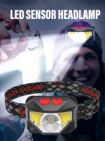 Linterna Frontal LED Recargable Con Sensor Y Lámparas COB Y LED 8 Modos De Iluminación Luz Blanca Y Roja Para Pesca - details 14