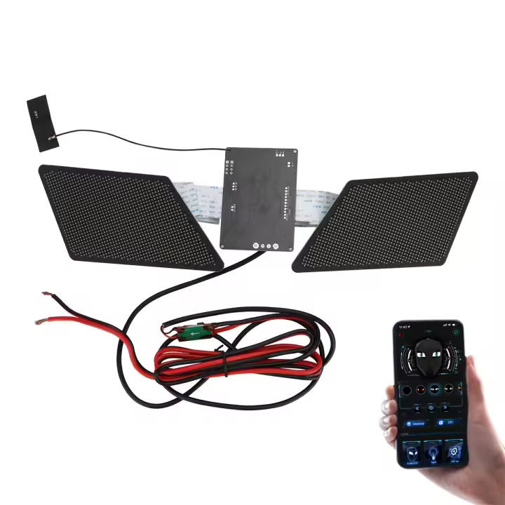 Luz De Ojo Diabólico Para Coche Modificación LED Animación Blinking Programable DIY Patrón De Pantalla Pixel Demonio - 1