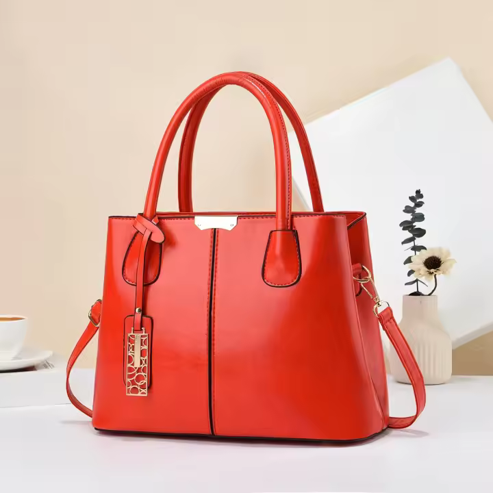 Bolsos retro de color sólido para mujer, elegante bolso cruzado de cuero de PU, bolsos de oficina de moda - 1