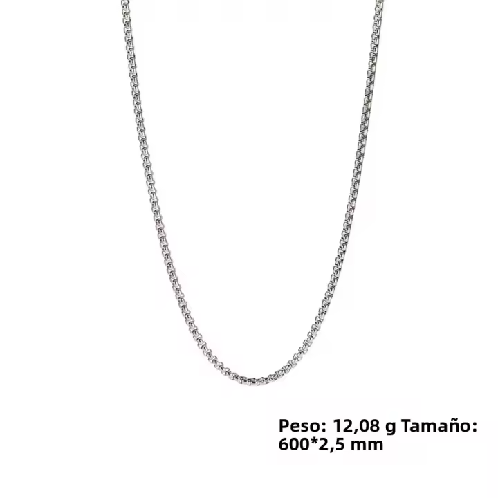 Collar De Moda Skyrim 60cm Cadenas Largas De Acero Inoxidable 2-4mm Gruesas Joyería Regalo Para Hombres Y Mujeres - 1