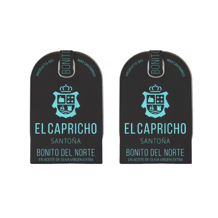 Filetes de Bonito en Aceite de Oliva Virgen Extra - EL CAPRICHO - Santoña, Peso: 210 g Neto, 155 g Escurrido - 1