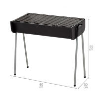 Aktive - Barbacoa de carbón de acero con parrilla de 60x30 cm, estructura resistente y compacta, fácil montaje y limpieza, ideal para jardín, terraza y camping - details 3
