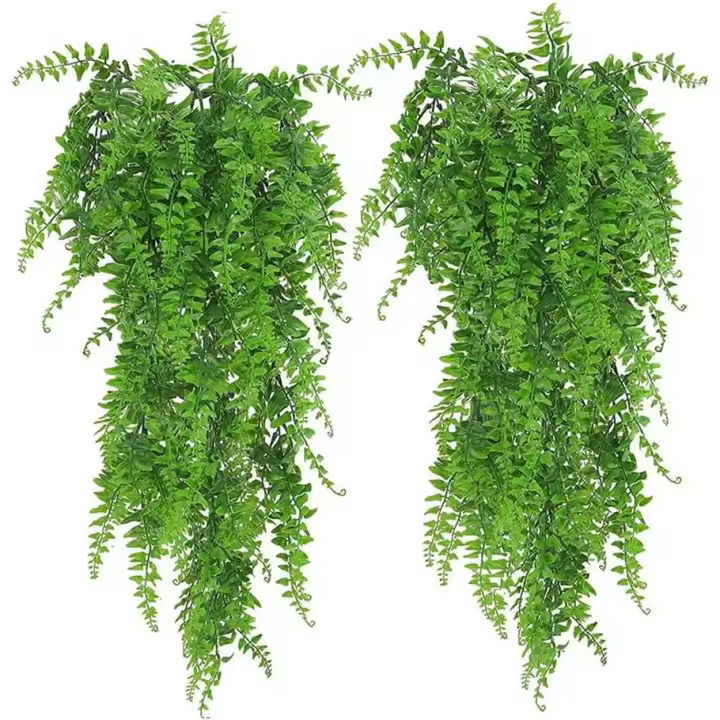 2 Piezas Plantas colgantes Plastico, Hiedra Artificial Helecho colgantes, Plantas Artificiales colgantes, Planta Colgante Artificial PARA EL Hogar, Jardín, Boda, Decoración - 1