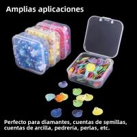 Caja De Plástico Transparente Para Empaque De Joyería De Mujer Caja De Almacenamiento De Escritorio Portátil Para Manualidades DIY - details 2