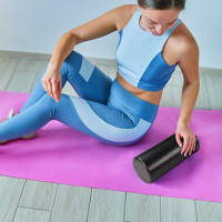 Palo De Yoga De Espuma EPP Sólido Para Relajación Muscular Y Fitness Rodillo De Masaje Brillante Negro 30/45cm - details 4