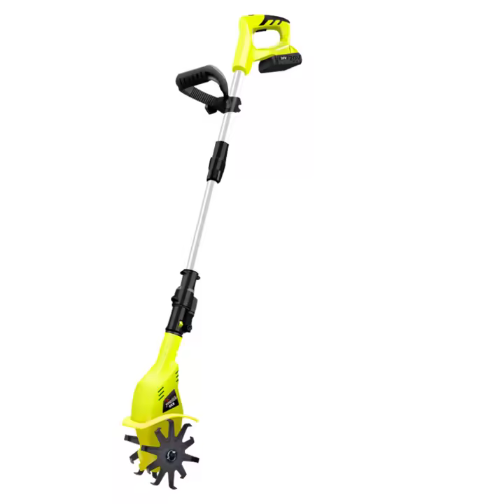 Cultivador eléctrico inalámbrico de 10 pulgadas, cultivador de jardín con batería de 2Ah y cargador rápido, 20V para batería Makita,Antideslizante,Inalámbrico,Manija plegable,Autopropulsada,Manija telescópica - 1