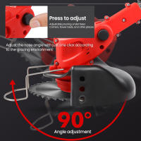 Cortacésped inalámbrico de 21V, cortacésped eléctrico de 21000RPM, cortador plegable ajustable para jardín, Makita con 1 baterías， - details 3