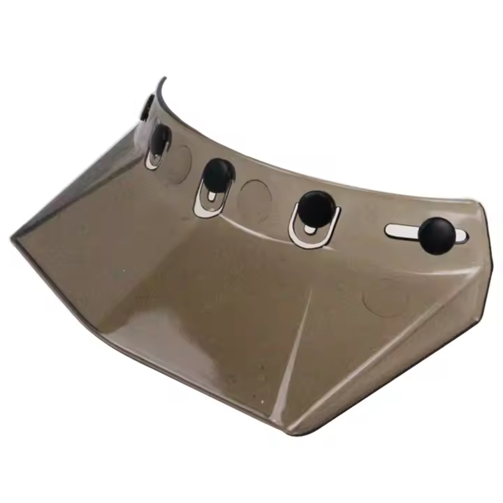 Visera Universal Para Casco De Motocicleta Con 5 Snap Pantalón De Bocina Y Escudo De Viento Tamaño Único Material PU - 1