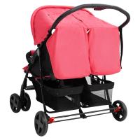 vidaXL Carrito para gemelos de acero rojo - details 3