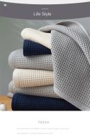 Toalla De Baño De Algodón Waffle Suave Y Cómoda Absorbente De 35x80cm/70x140cm No Pilla Fácil Tela Tejida Para Aseo Personal - details 10