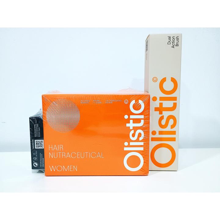 Olistic WOMEN - 28 Ampollas  las Fibras Capilares y Ayuda a Prevenir la Caída de Pelo, Na, Vegano, Sin Gluten más cepillo exclusivo de regalo  Papor encima de la imagen para ampliarla Olistic WOMEN - 28 Ampollas