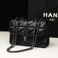 Bolso De Hombro Para Mujer Estilo Cruzado Diagonal Con Cadena Lingge Bolso De Cruzar Tipo Tote Material PU Con Revestimiento Sintético - details 0