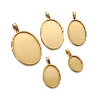 5pcs Bases De Ovalo En Acero Inoxidable Dorado Para Colgantes Cabochón 18/25/30/35/40mm Suministros Para La Fabricación De Joyas - details 4