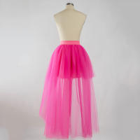 Nueva Llegada De Petticoats Alta-baja Para Vestido De Coctel Elástico De Malla Redonda De Color Negro Rojo Azul Morado Café Rosa Verde Tútú De Halloween Skirt Gótica Adecuado Para Mujeres - details 11
