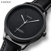 Reloj De Pulsera De Lujo Minimalista Para Hombres Y Mujeres Con Bisel Redondo Y Correa De Cuero Resistente Al Agua Y Al Choque Regalo Para Novio - details 0