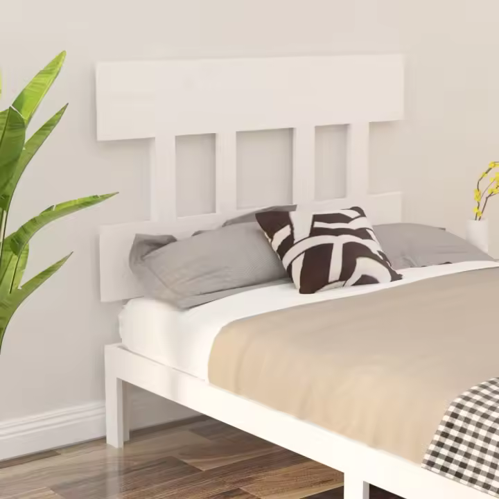 vidaXL Cabecero de cama madera maciza de pino blanco 103,5x3x81 cm - 1