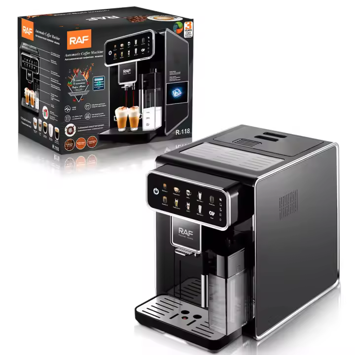 Cafetera de bomba estándar europea RAF, cafetera italiana semiautomática pequeña para el hogar, máquina de espuma de leche a vapor - 1
