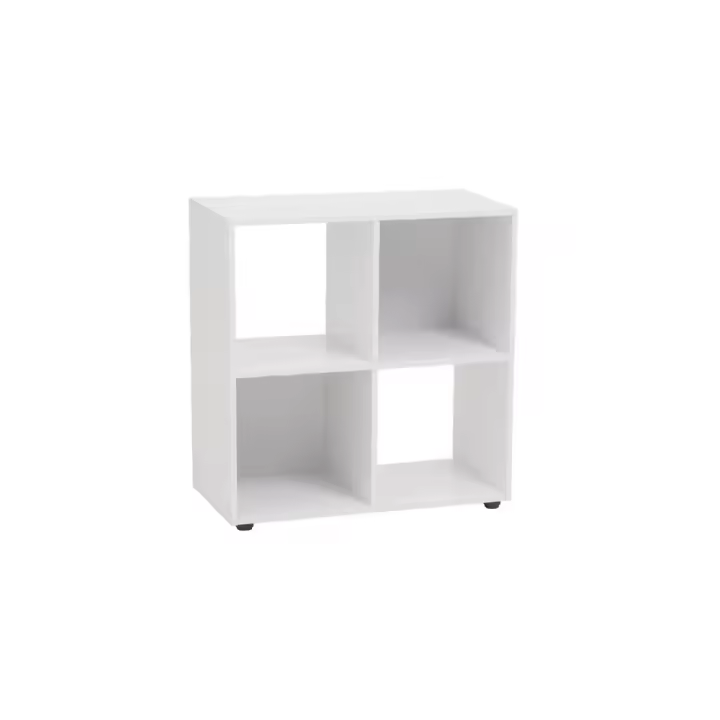 Estantería cubo con estantes de MDF blanca de 60x62 cm - 1