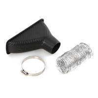 Kit De Tubo De Admisión De Aire Para Coche Con Patrón De Fibra De Carbono Universal Inlet Pipe Funnel Turbine Universal Para Bumper Grille 1/2/4 Packs - details 6